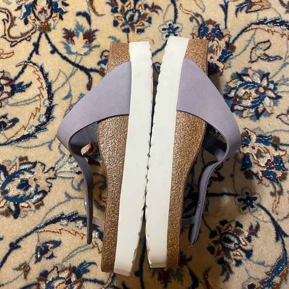 Birkenstock Papillio Gizeh Nubuck Leather Platform in Purple Fog, women’s 40 - Picture 4 of 8